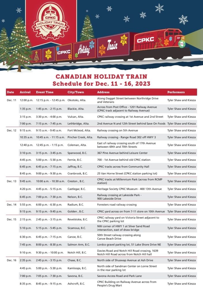 Canadian Holiday Train The East Shore Mainstreet